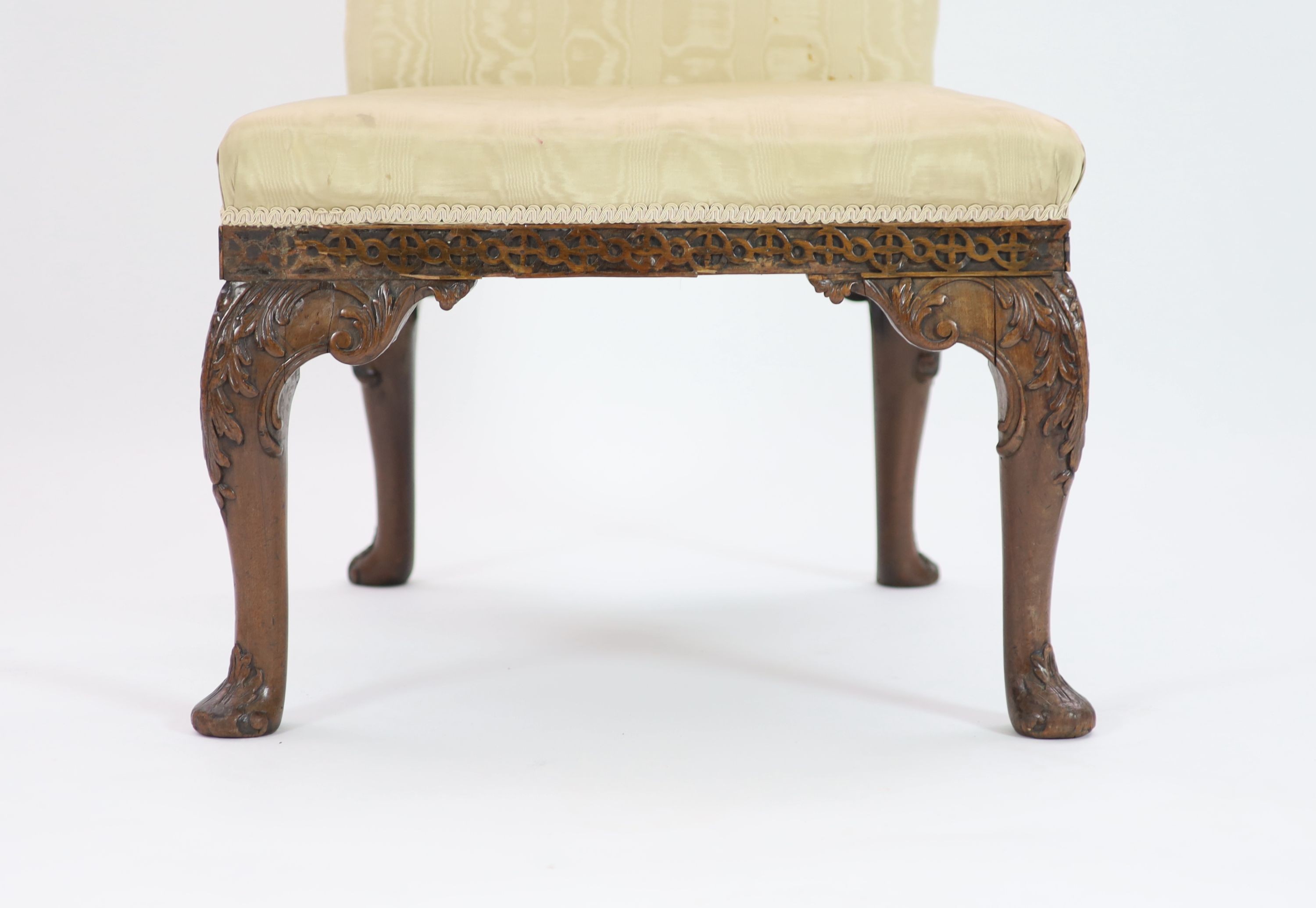 A George II mahogany side chair W.65cm D.65cm H.95cm